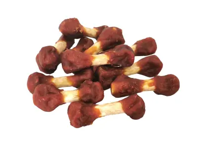 Os à mâcher roulés au poulet naturel 1 kg Moly | Snack en vrac pour chiens avec soja et amidon | Haute appétence