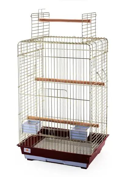 Cage Malawi Dorée avec ouverture 52 x 41 x 78 cm