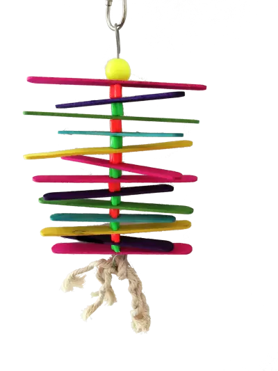 Jouet interactif en bois avec son et bâtonnets colorés 25,4x10 cm