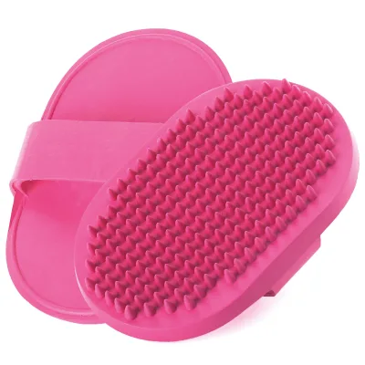 Manopla ovale en caoutchouc Moly | Brosse en gomme pour chiens et chats | Élimine les poils morts et masse la peau