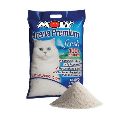Litière pour chat Moly Premium Silica 17,9 L (7,5 kg) | Absorption maximale et contrôle des odeurs