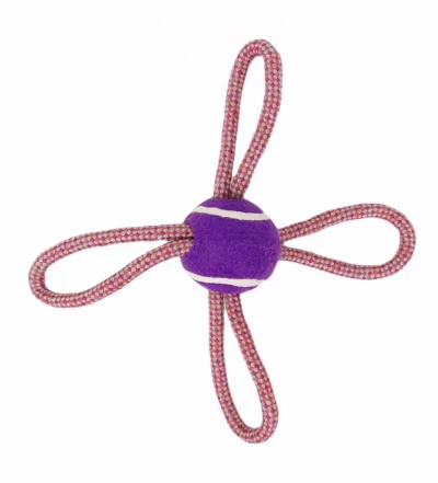 Jouet Mordeur Lasso avec Balle de Tennis Autumn 28 cm Moly | Jouet Résistant pour Mordre, Tirer et Jouer