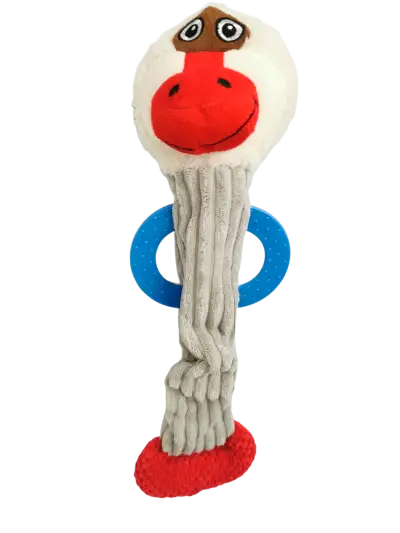 Peluche Singe pour Chiens 45 cm Moly avec Son et Mordeur Intégré