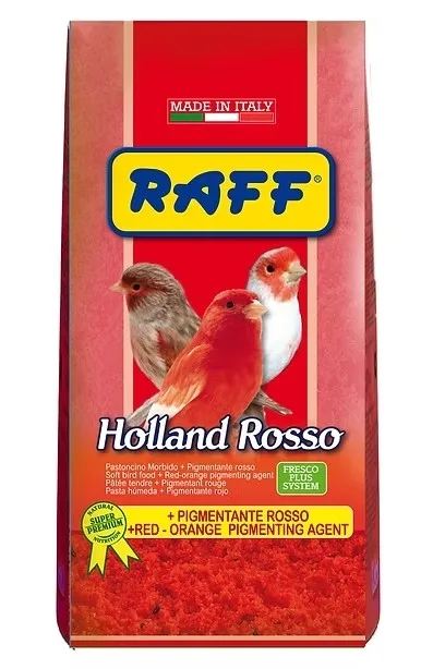 RAFF HOLLAND Rosso Pâte d'Élevage pour Oiseaux avec Facteur Rouge