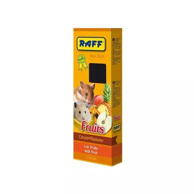 Raff Star Stick Fruit Hamster 112 g – Snack premium aux fruits pour hamsters