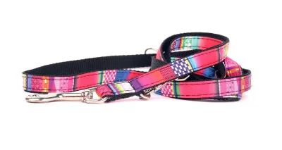 Laisse Luxury Fantasia 220 cm en cuir multicolore