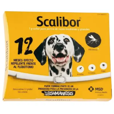 Scalibor 65 cm | Collier antiparasitaire pour grands chiens | Protection contre tiques, phlébotomes et moustiques