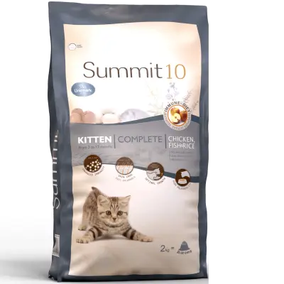 SUMMIT 10 Kitten Poulet & Riz 2 kg | Croquettes premium pour chatons en croissance