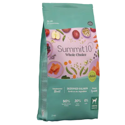 SUMMIT 10 Whole Choice Adult Dog Medium/Maxi Saumon 2 kg - Croquettes grain free pour chiens adultes