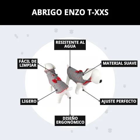 Manteau Enzo T-XXS plié montrant la texture et la qualité