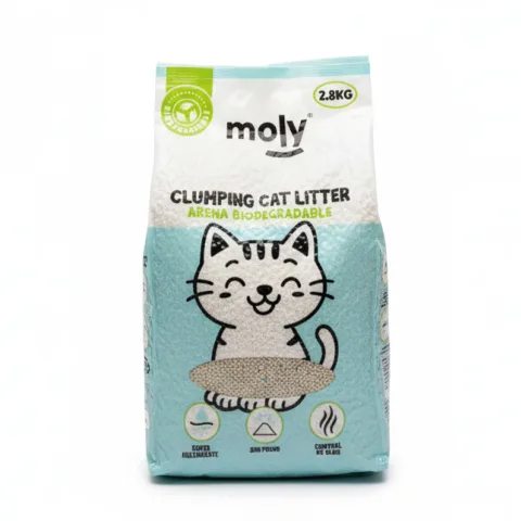 Litière pour Chats en Bentonite avec Charbon Actif 2,8 kg | Contrôle Optimal des Odeurs et Haute Absorption - 3,73 L