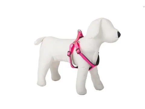 Détail de l'ajustement réglable du harnais nylon confort pour chiens