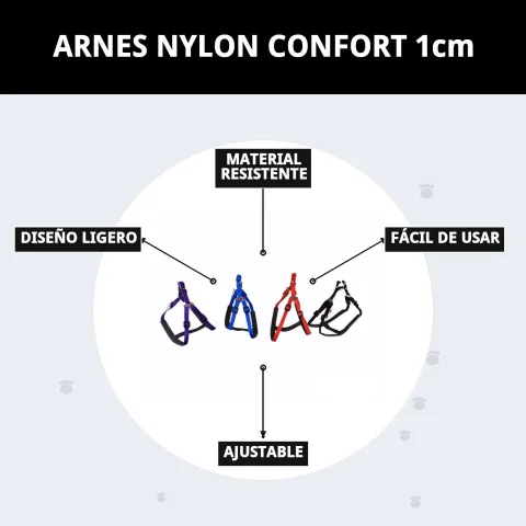 Emballage et présentation du harnais nylon confort 1 cm Compa Pattes