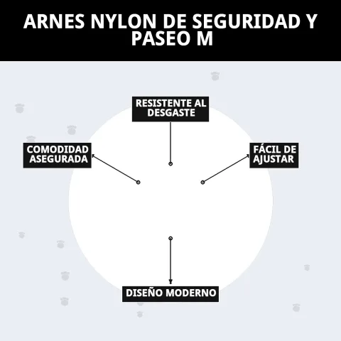 Harnais nylon M prêt à être mis sur un chien moyen