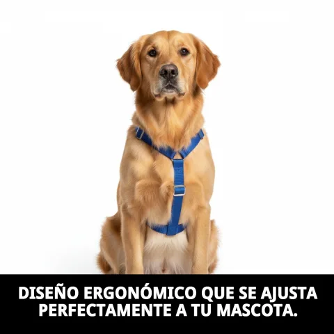 Harnais nylon avec ajustement ergonomique pour chiens moyens