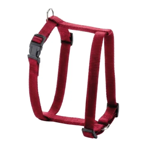 Détail de la fermeture à clip du harnais nylon lisse pour chiens