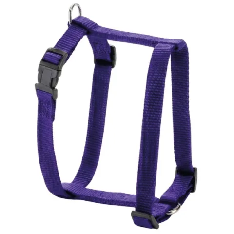 Harnais nylon lisse ajustable 30-50 cm pour chiens couleur bleu