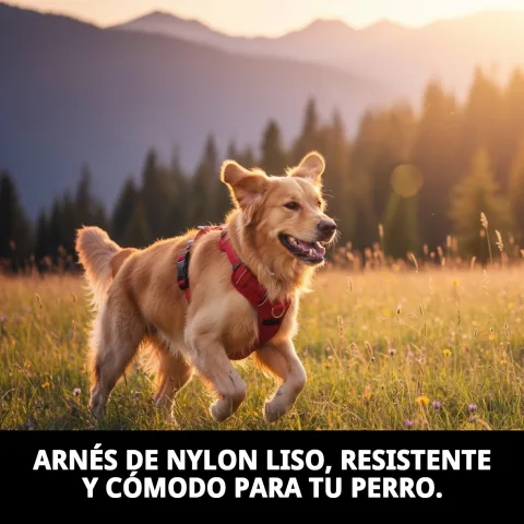 Réglage du harnais nylon lisse sur un chien pour plus de confort