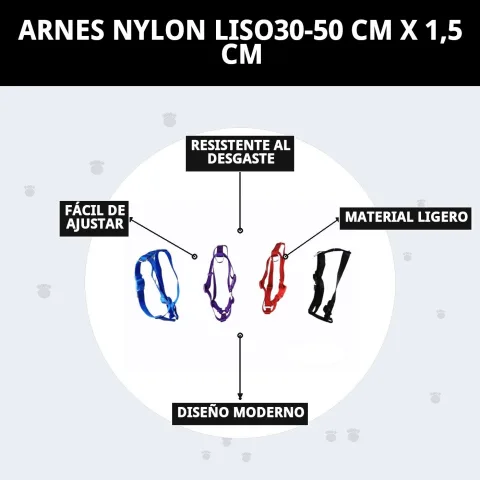 Présentation du harnais nylon lisse chez Compa Pattes