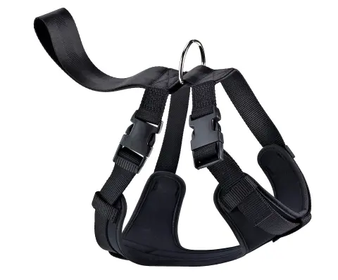 Détail du matériau résistant du harnais nylon pour chiens