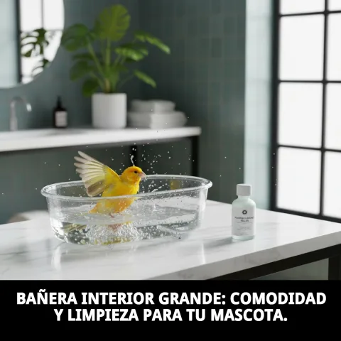 Baignoire intérieure grande avec animal pendant le bain