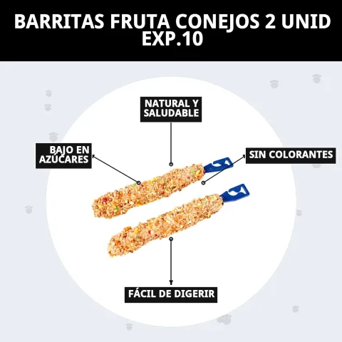 Barres de fruit pour lapins présentées dans la boutique Compa Pattes