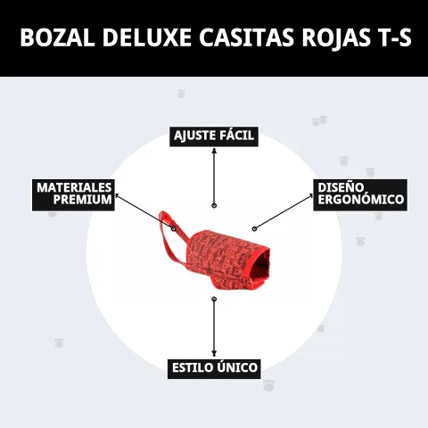 Bozal Deluxe Coton Casitas Rouges rangé prêt à l'emploi