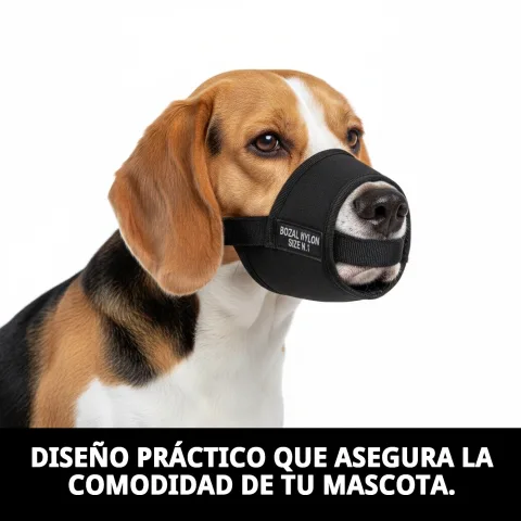 Muserolle nylon pour chiens en visite vétérinaire