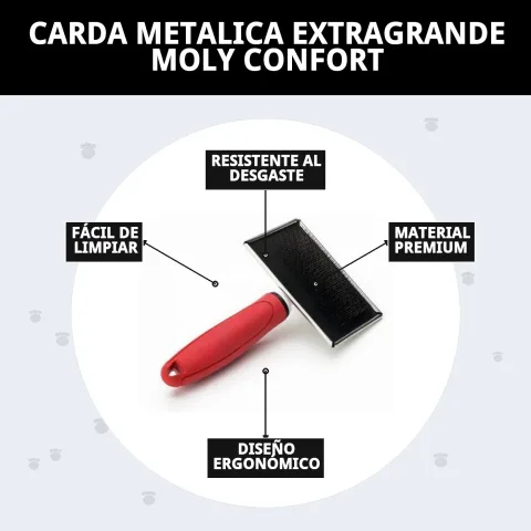 Emballage et présentation de la carde métallique extragrande Moly Confort