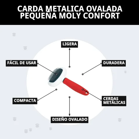 Emballage et présentation de la carde métallique ovale Moly Confort
