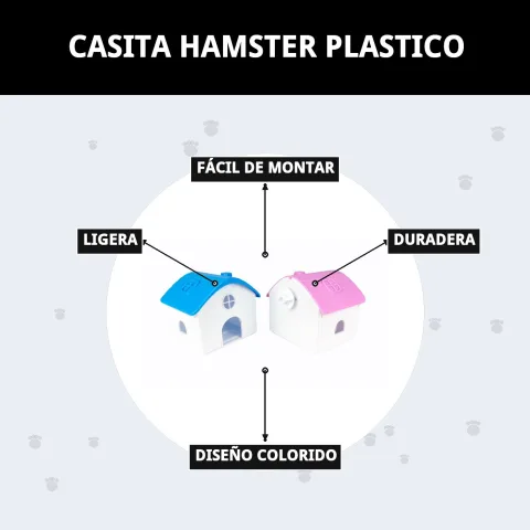 Maisonnette pour hamster avec crochets pour suspension dans la cage