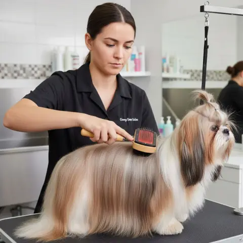 Détail du manche en bambou naturel de la brosse Moly