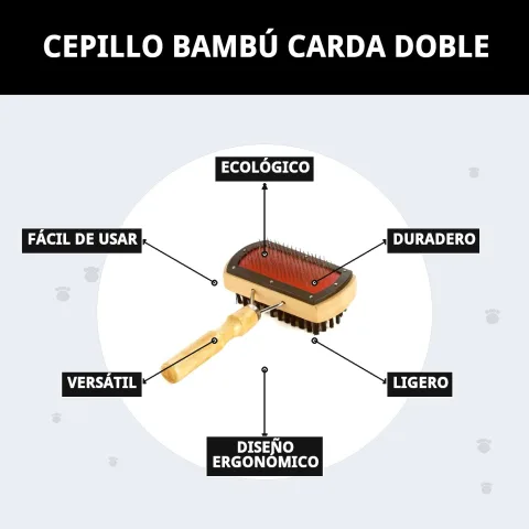 Brosse Bambou Double Carde Moly dans son emballage