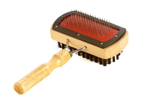Brosse Bambou Double Carde Moly | Brosse Professionnelle 2 en 1 pour Poils Mi-longs et Longs