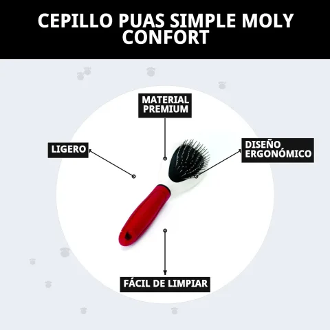 Boîte et présentation de la Brosse à Picots Simple Moly Confort chez Compa Pattes