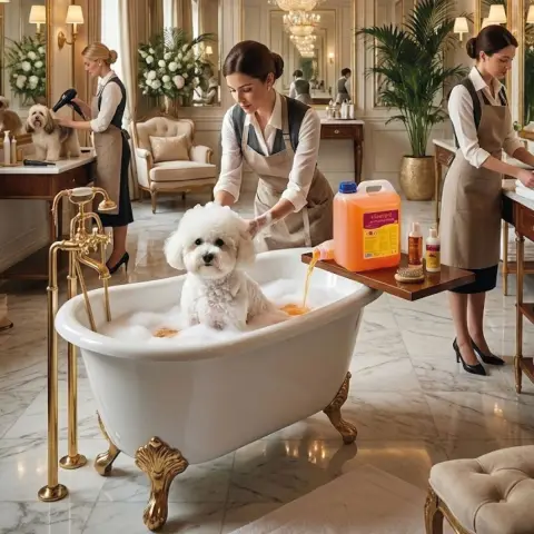 Détail de l'étiquette Shampoing Huile de Vison Yorkshire Moly