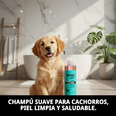 Détail de l'étiquette du shampoing Moly pour peaux sensibles