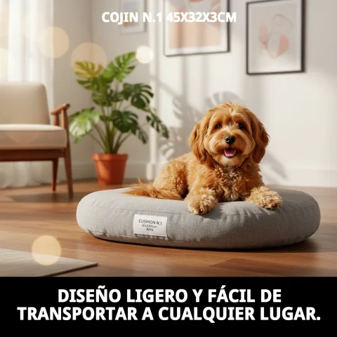 Coussin N.1 plié pour montrer sa flexibilité et texture