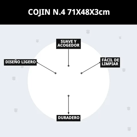 Coussin N.4 propre et prêt à l’usage dans une maison