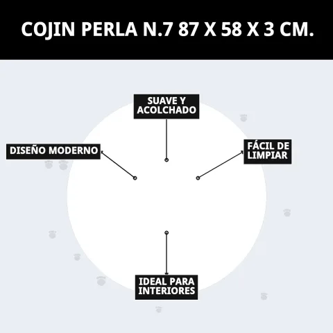Coussin Perla N.7 facile à transporter entre les pièces