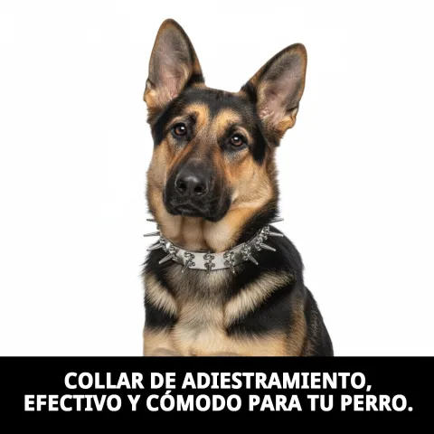 Chien portant un collier d'éducation pendant une séance de dressage