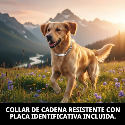 Collier métallique chaîne résistante pour chiens moyens