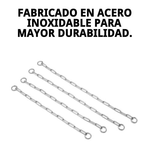 Collier chaîne E.LARGO pour contrôle lors des promenades et entraînements
