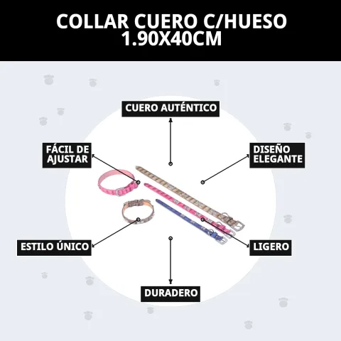 Emballage et présentation du collier en cuir avec os