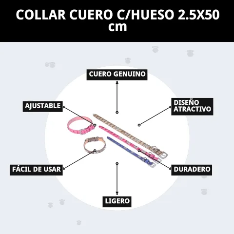 Accessoires associés au collier cuir pour chiens
