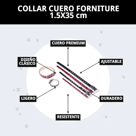 Packaging du collier cuir Forniture en boutique Compa Pattes
