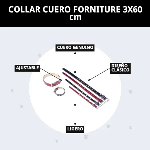Collier cuir fornitures avec accessoires pour chiens