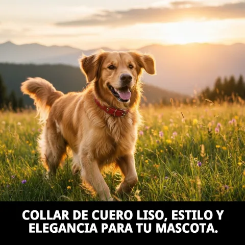 Fermeture et boucle du collier cuir lisse résistant pour chiens