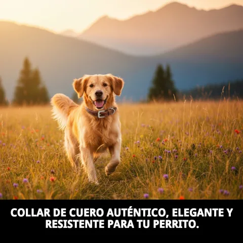 Collier cuir ajusté autour du cou du chien