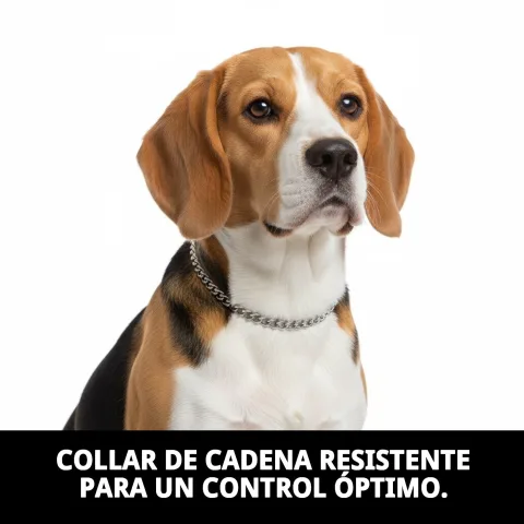 Collier étrangleur chaîne ajusté sur un petit chien